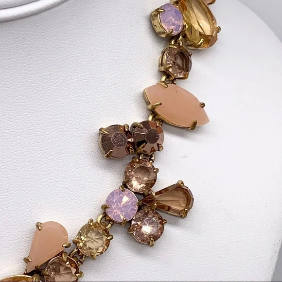 J. Crew Crystal Foliage Peach Necklace - Picture 5 of 7